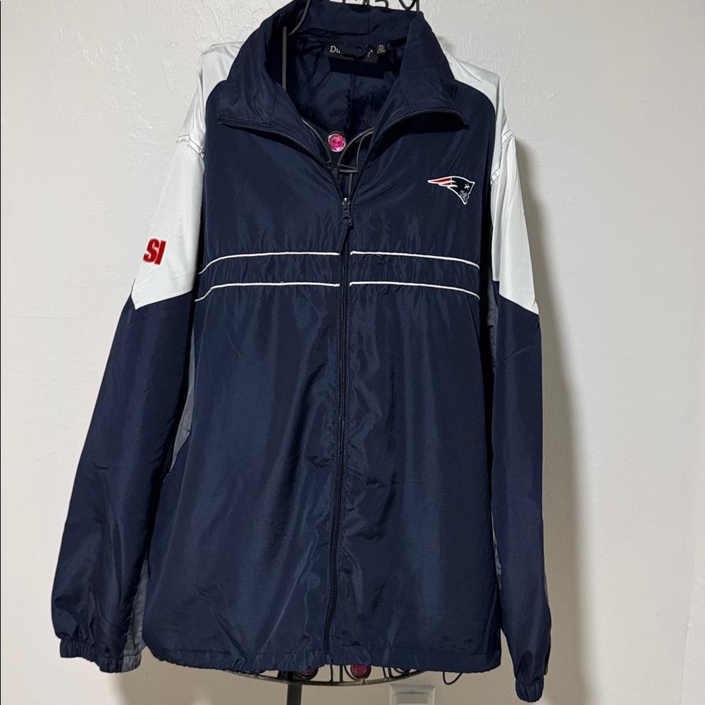 Dunbrooke Navy NFL PATRIOTS windbreaker Jacket size XL